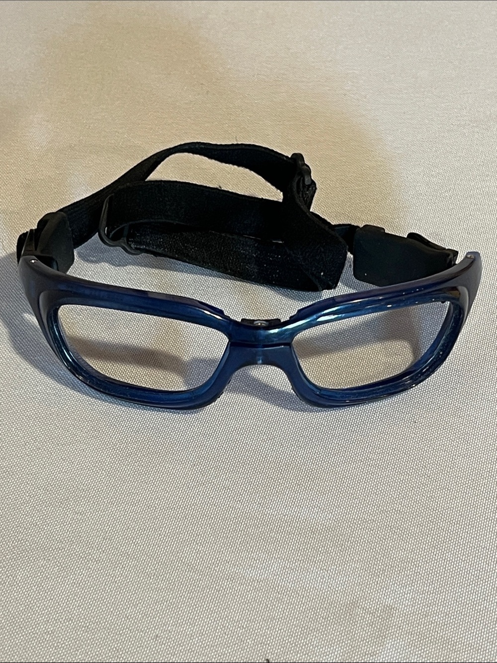 Kids Boys Protective Sport Goggles in Dark Blue No Lenses